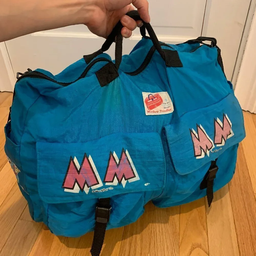 Vintage Disney Micky Mouse Duffle Bag Travel Bag
